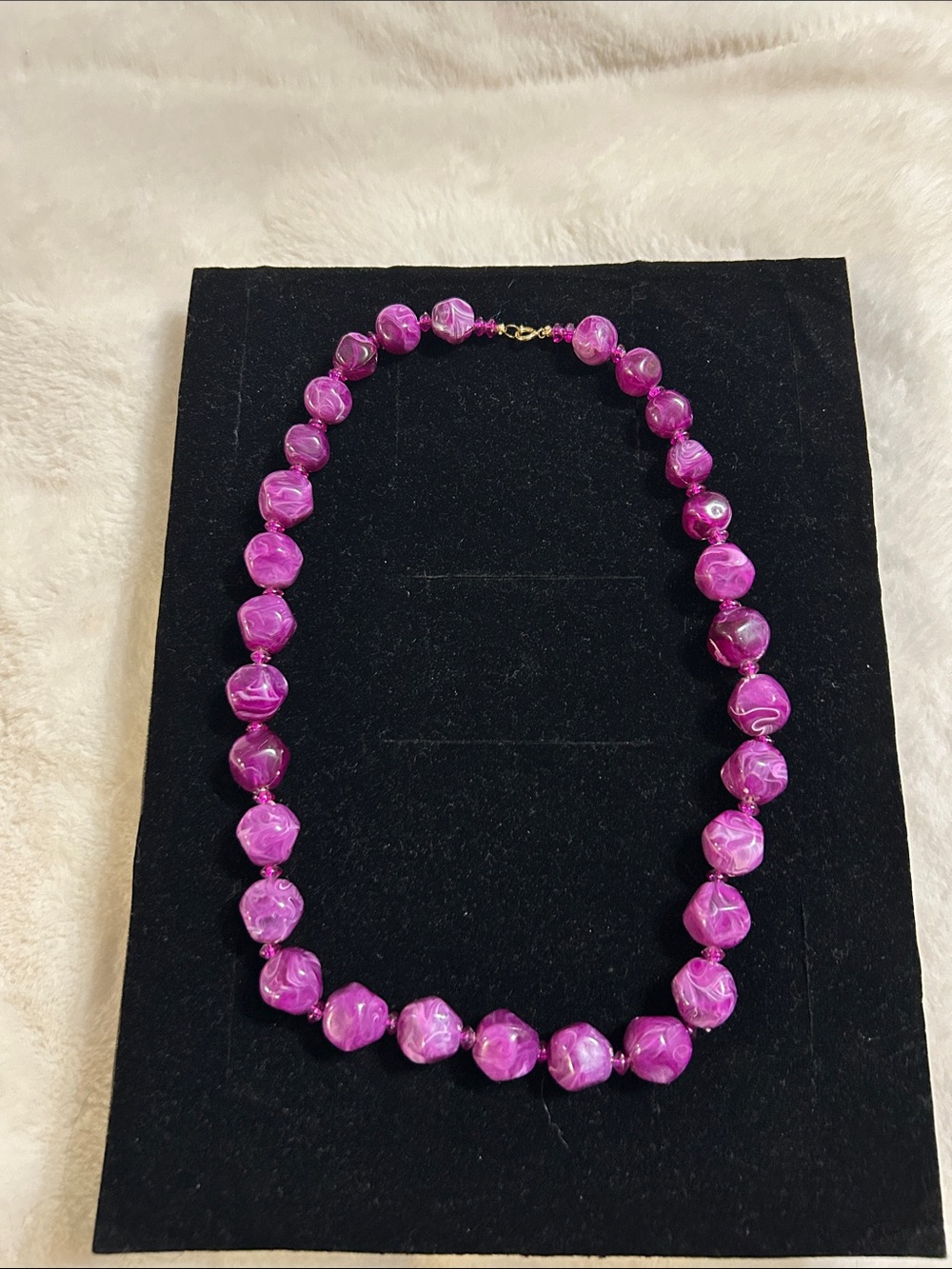 Handcrafted Pink and purple Beaded Necklace